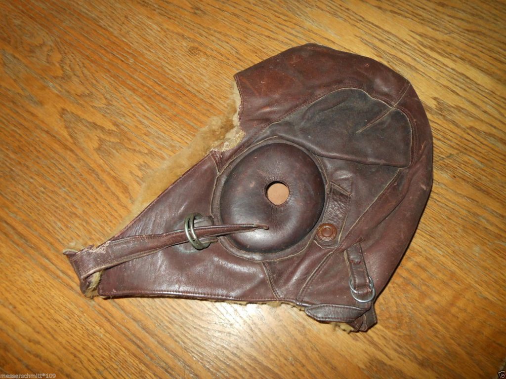 WW2 Imperial Japanese Army Leather Flight Helmet Winter Version Ki